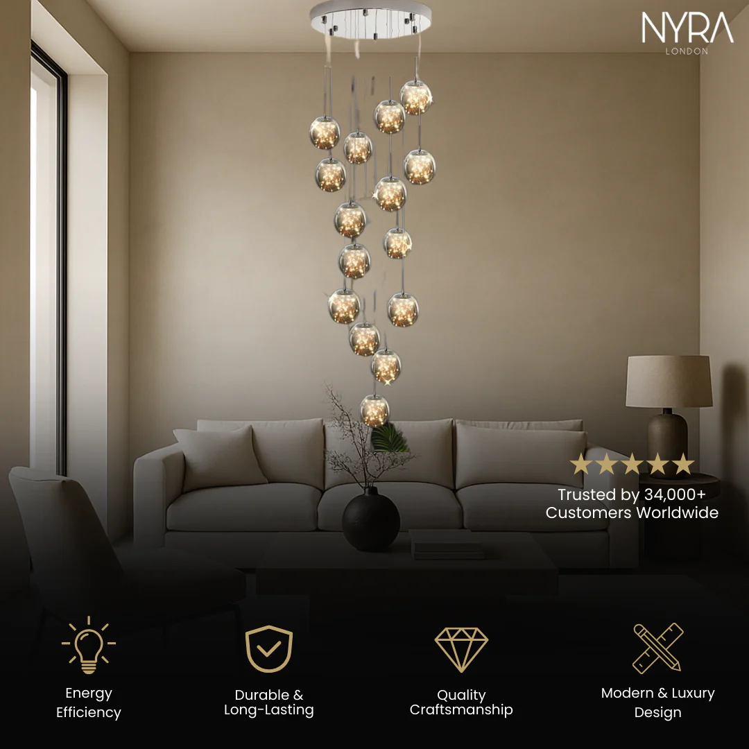Bella Glass Ball Chandelier - Image 3