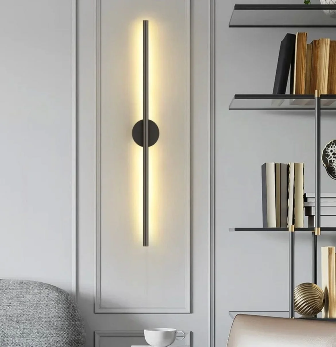 NYRA Black Tube Wall Lamp - Image 11