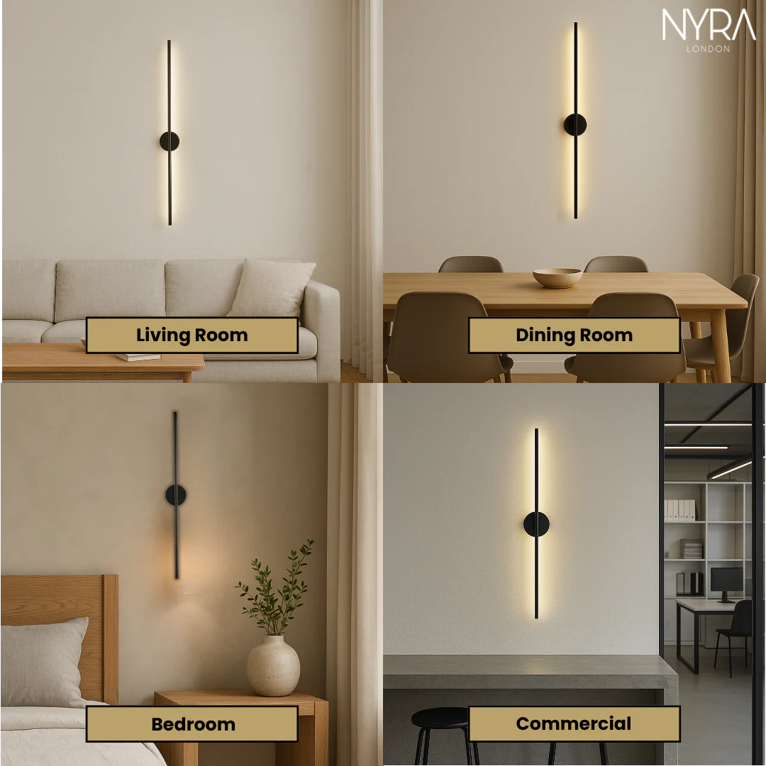 NYRA Black Tube Wall Lamp - Image 4