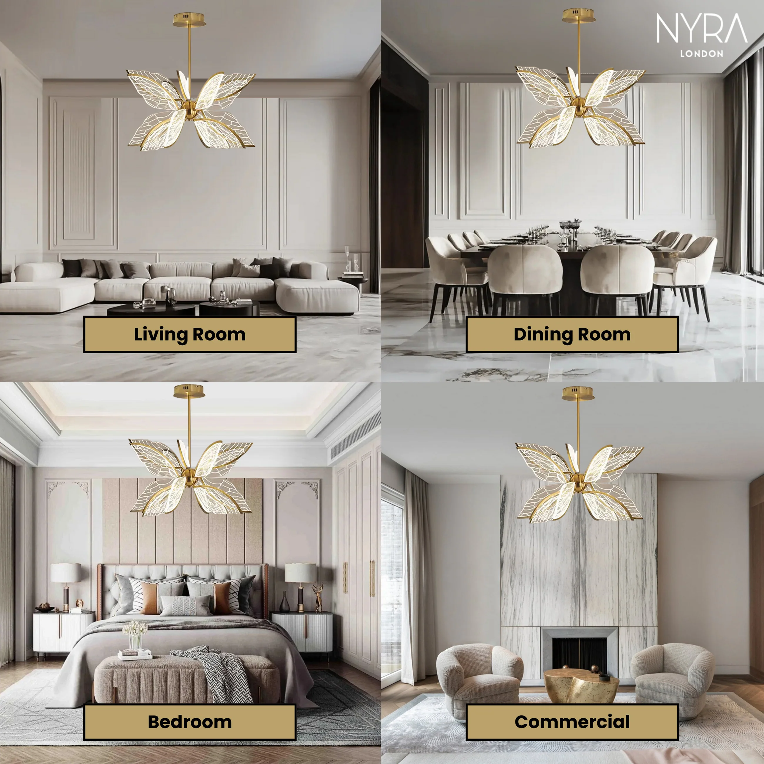 Butterfly Acrylic Chandelier - Image 3