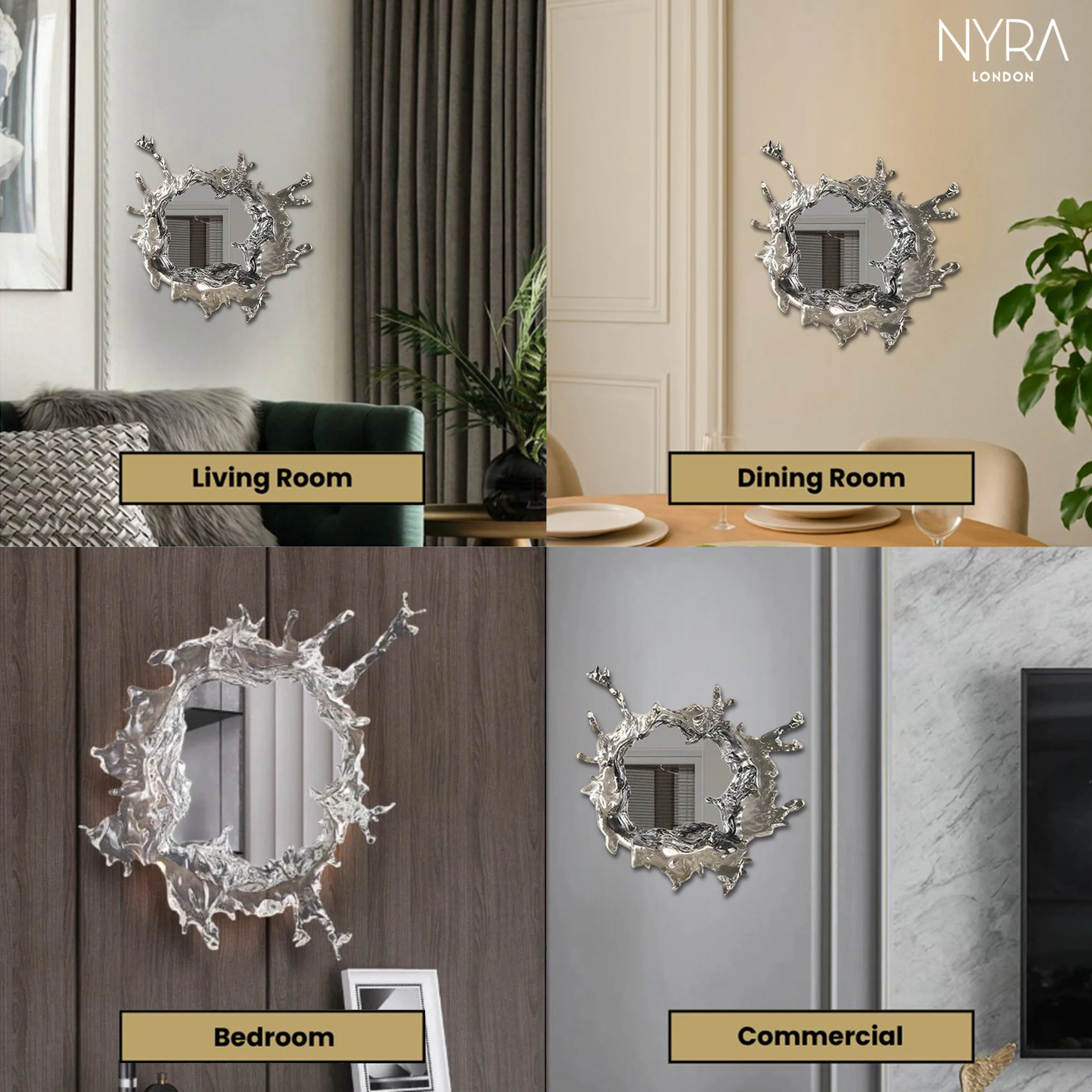 Water Splash LED Mirror - Image 3