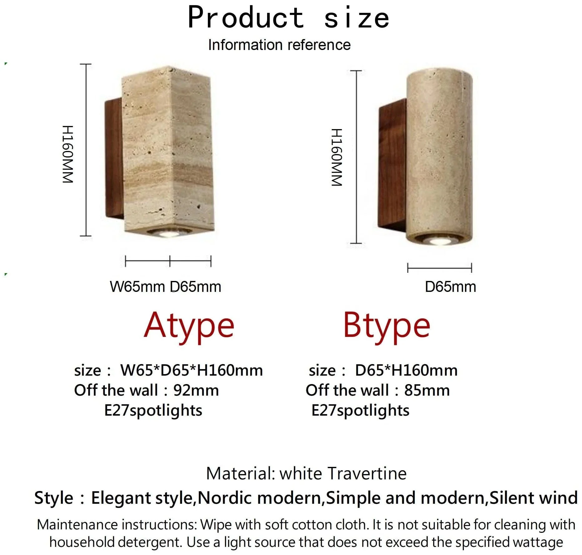 Eba Travertine Wall Light - Image 10