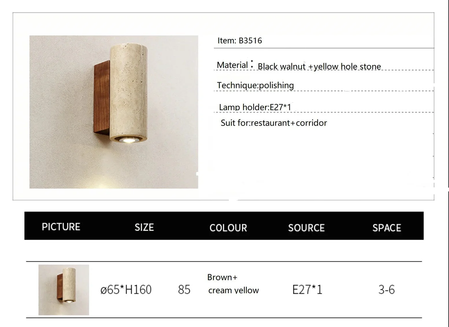 Eba Travertine Wall Light - Image 11