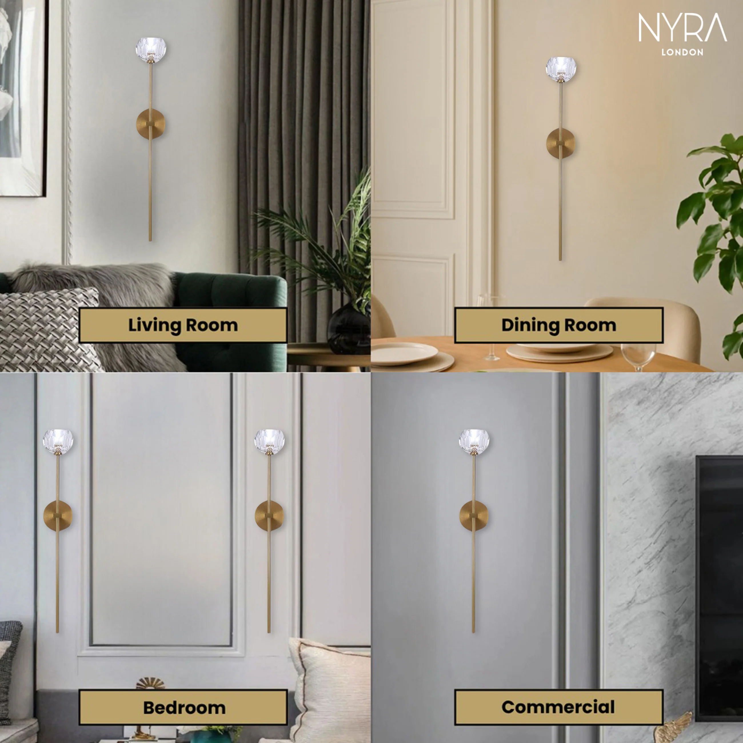 Siba Crystal Wall Lights - Image 3