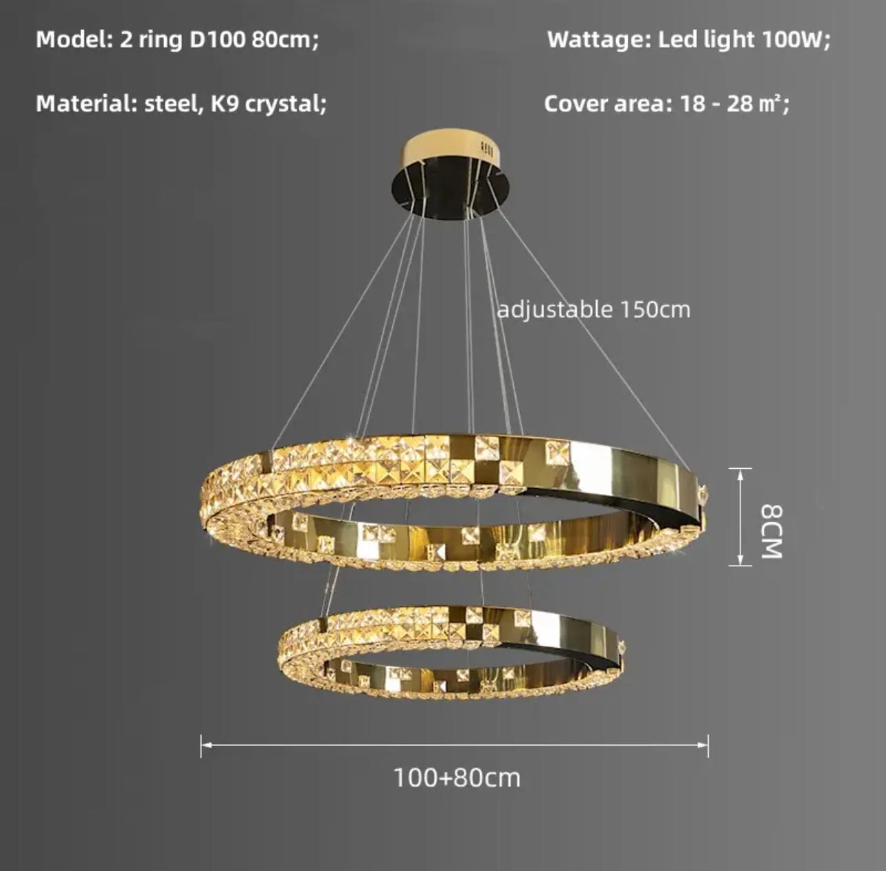 Grace Ring Chandelier - Image 9