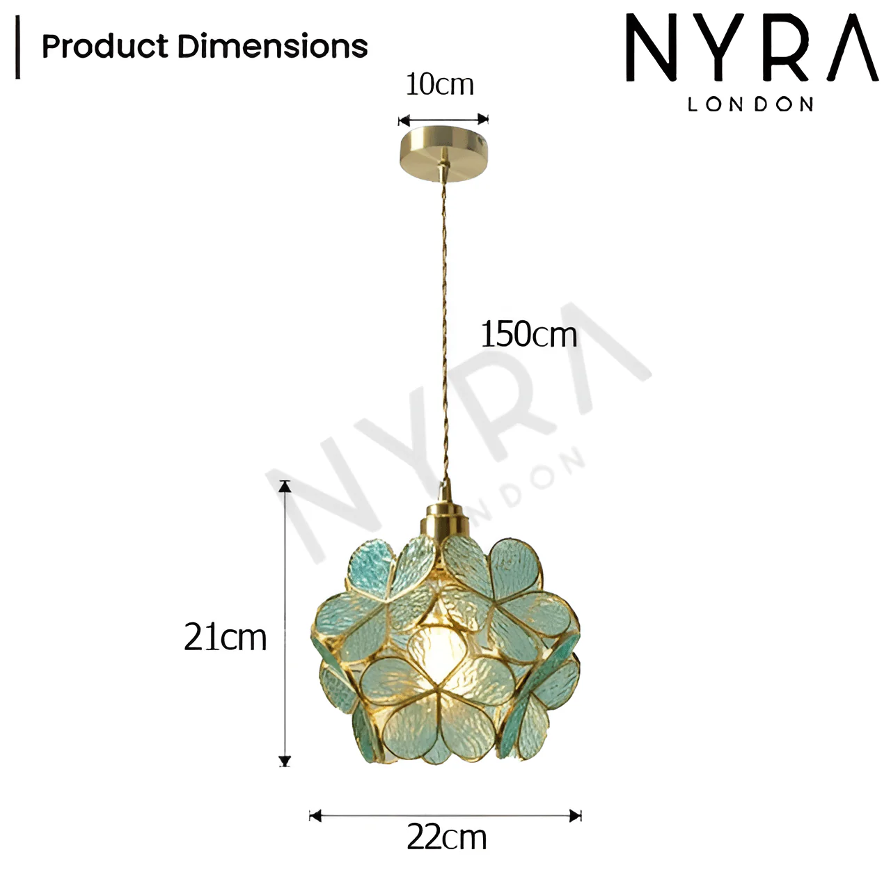 NYRA Flower Glass Pendant - Image 11