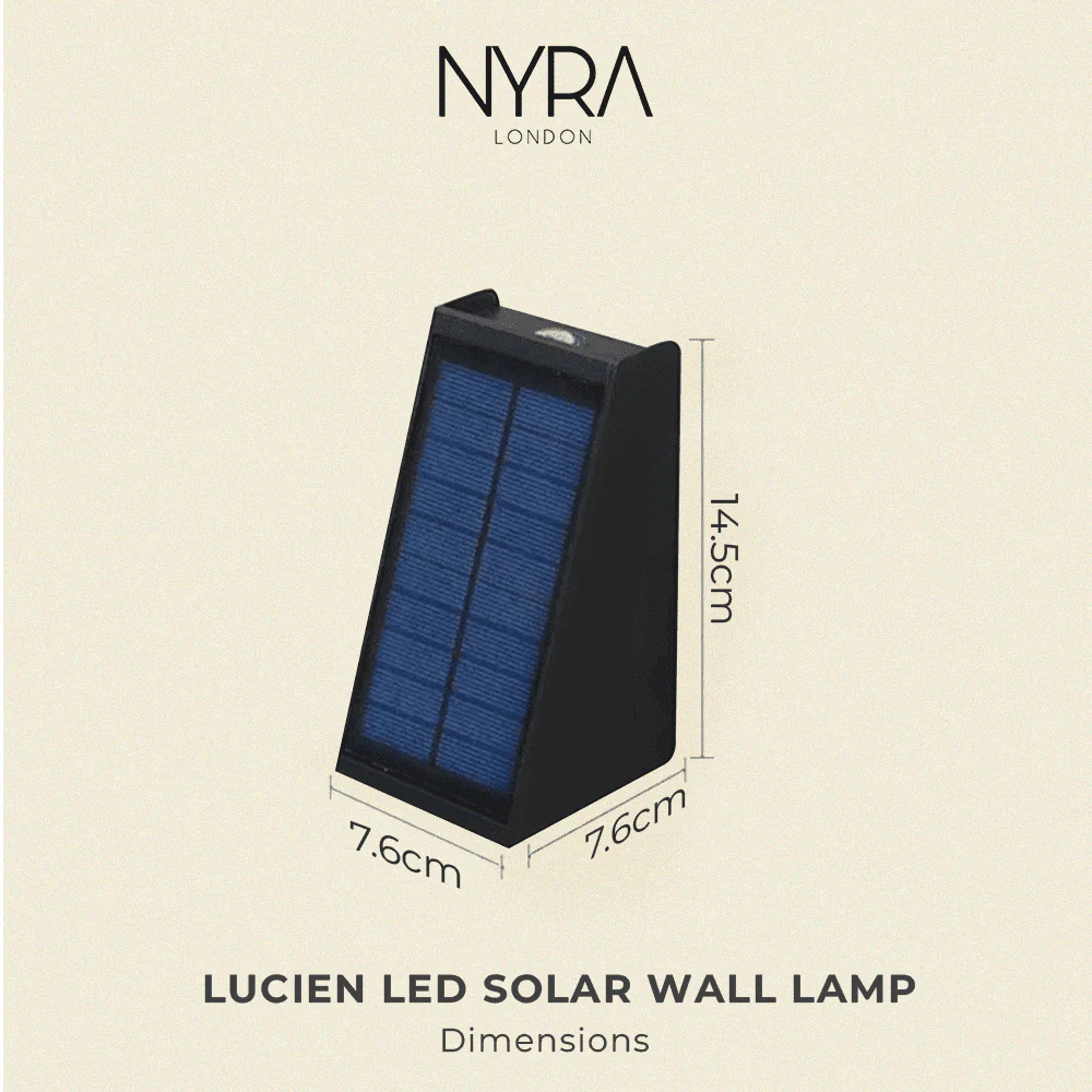 Lucien LED solar wall lamp - Image 3