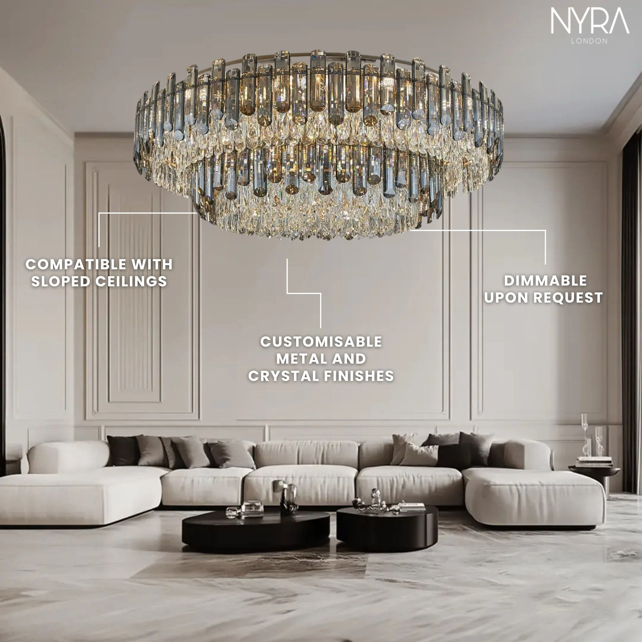 Roberta Crystal Ceiling Lights - Image 5