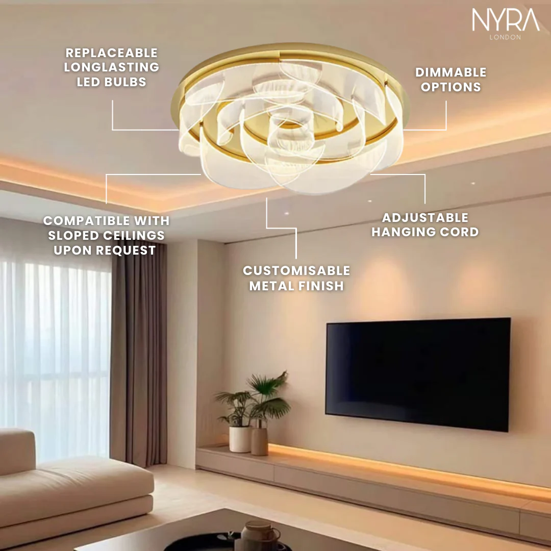 Minimalist Petal Ceiling Chandelier - Image 7