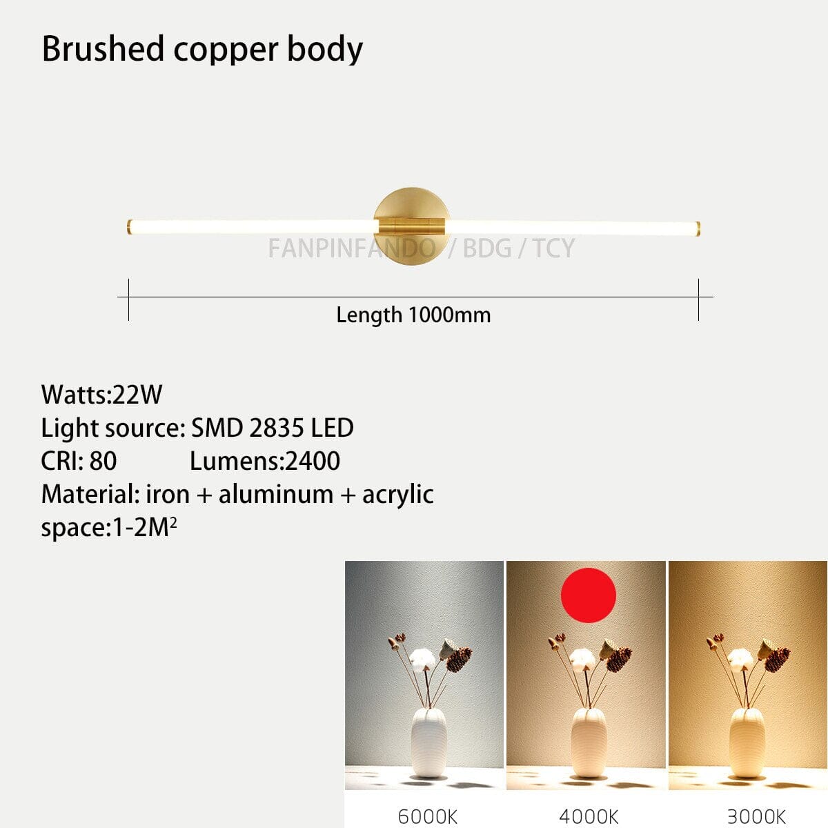 Mason Tube Mirror Light - Image 12