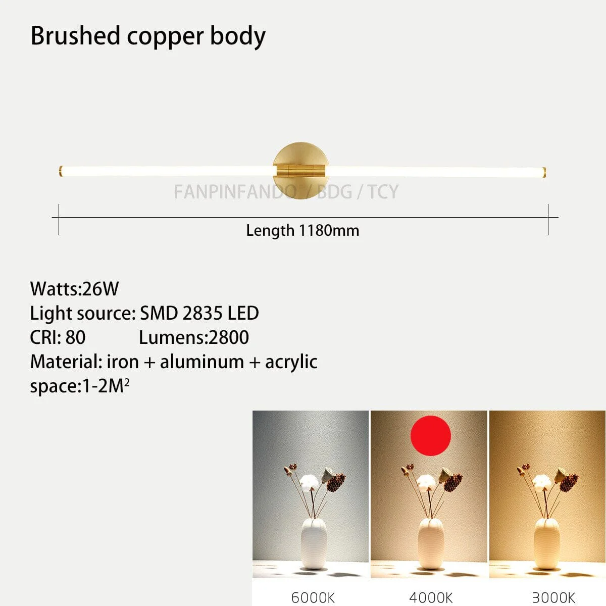 Mason Tube Mirror Light - Image 16