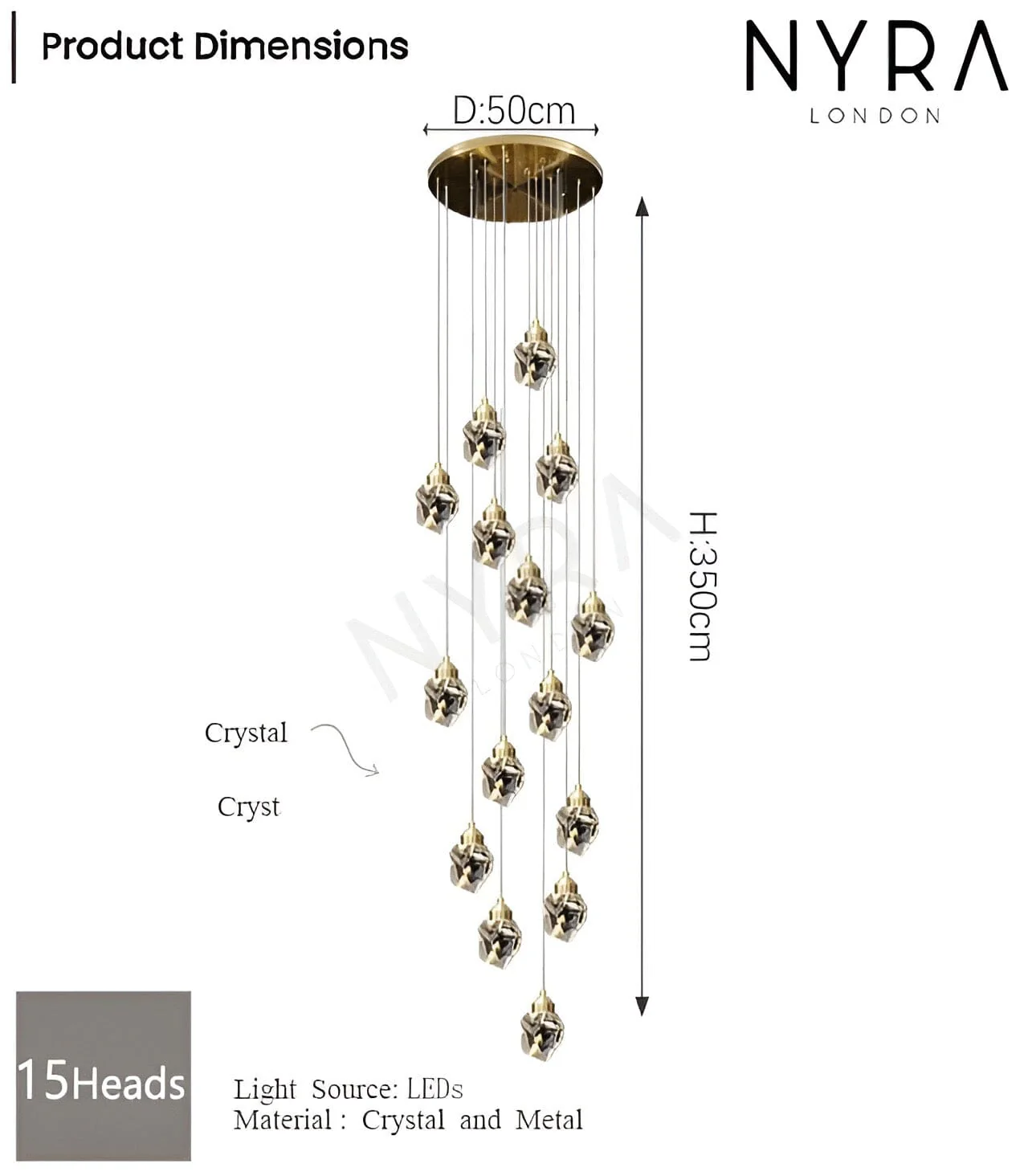 Elodie Crystal Chandelier - Image 19