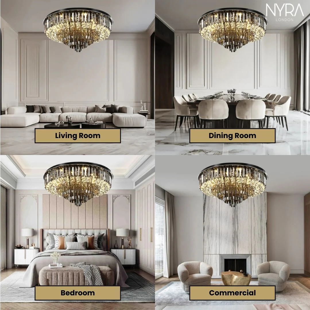 Meridian Black Crystal Chandelier - Image 4