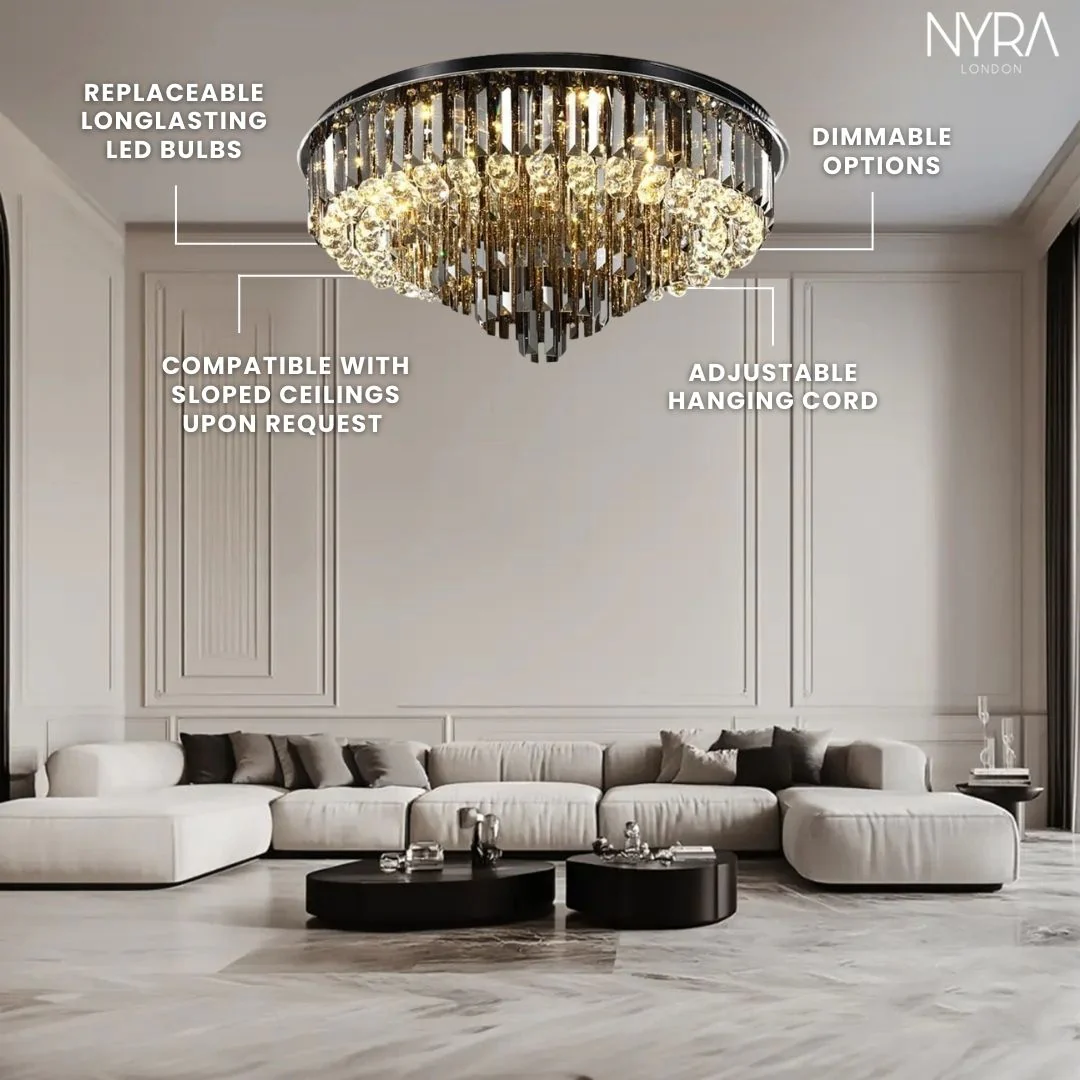 Meridian Black Crystal Chandelier - Image 5