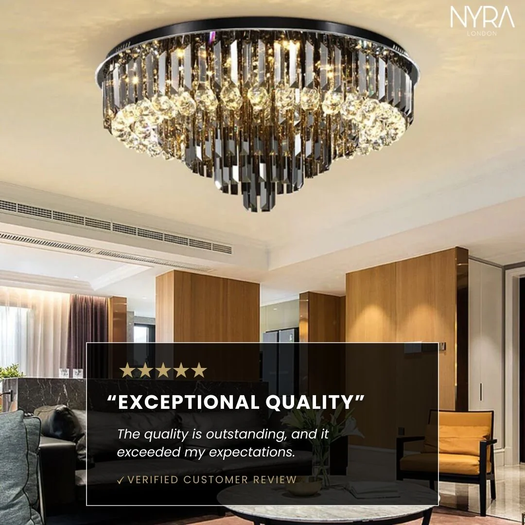 Meridian Black Crystal Chandelier - Image 6