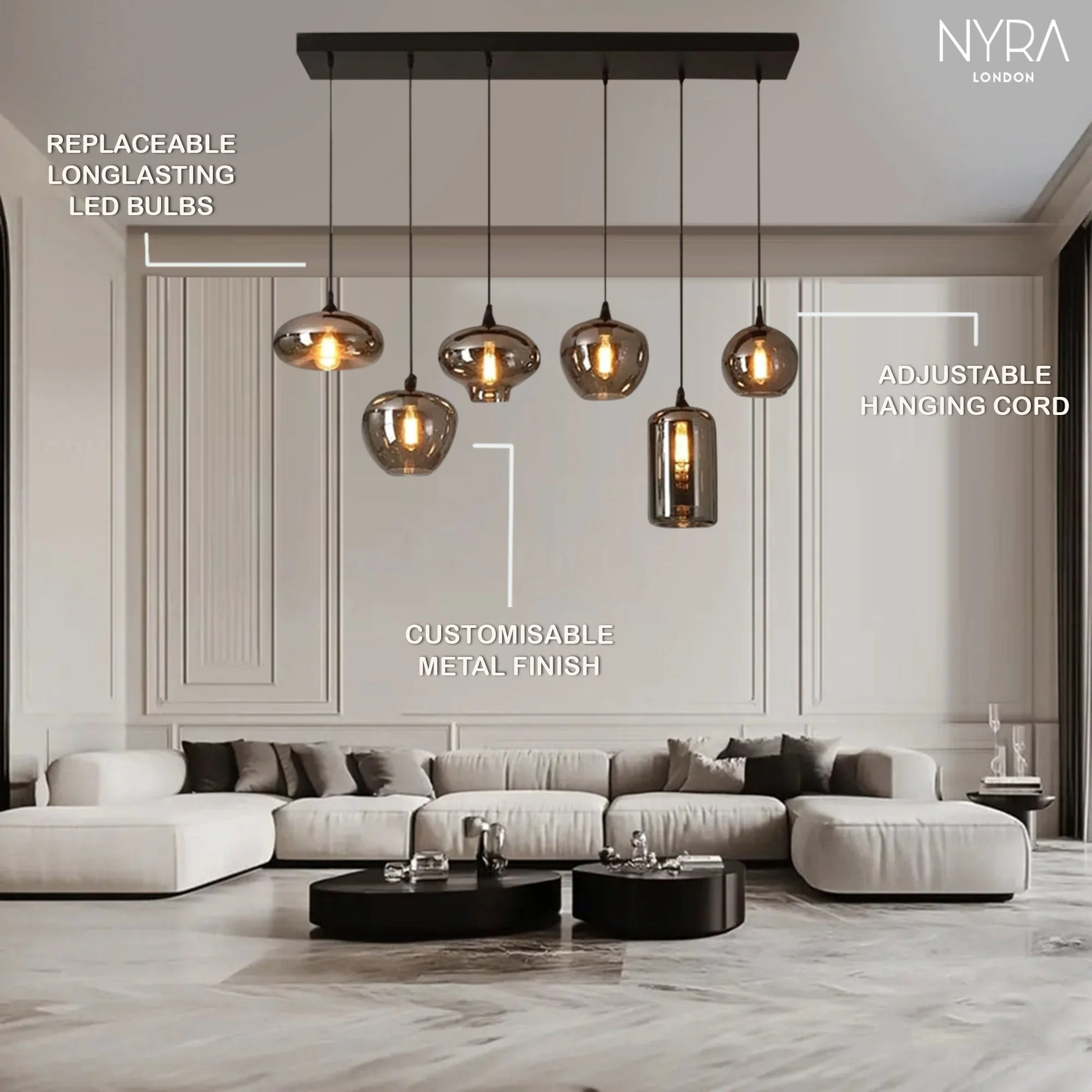 Freya Glass Chandelier - Image 5