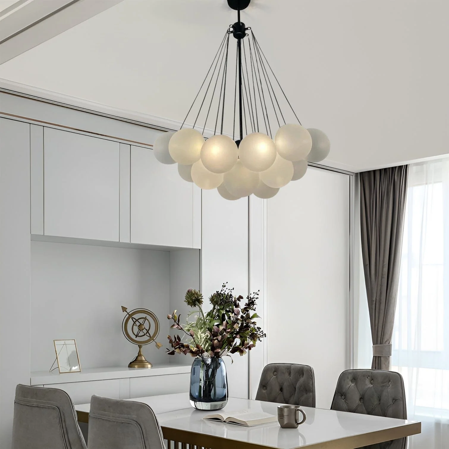 NYRA Frosted Ball Chandelier - Image 10