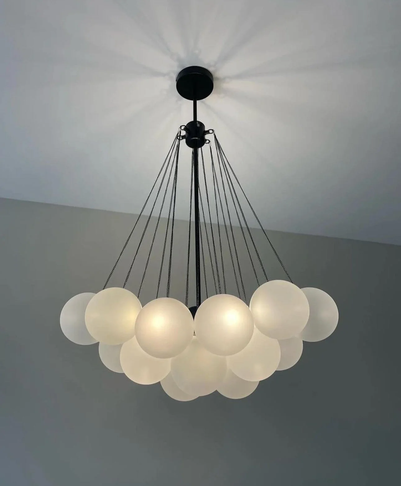 NYRA Frosted Ball Chandelier - Image 13