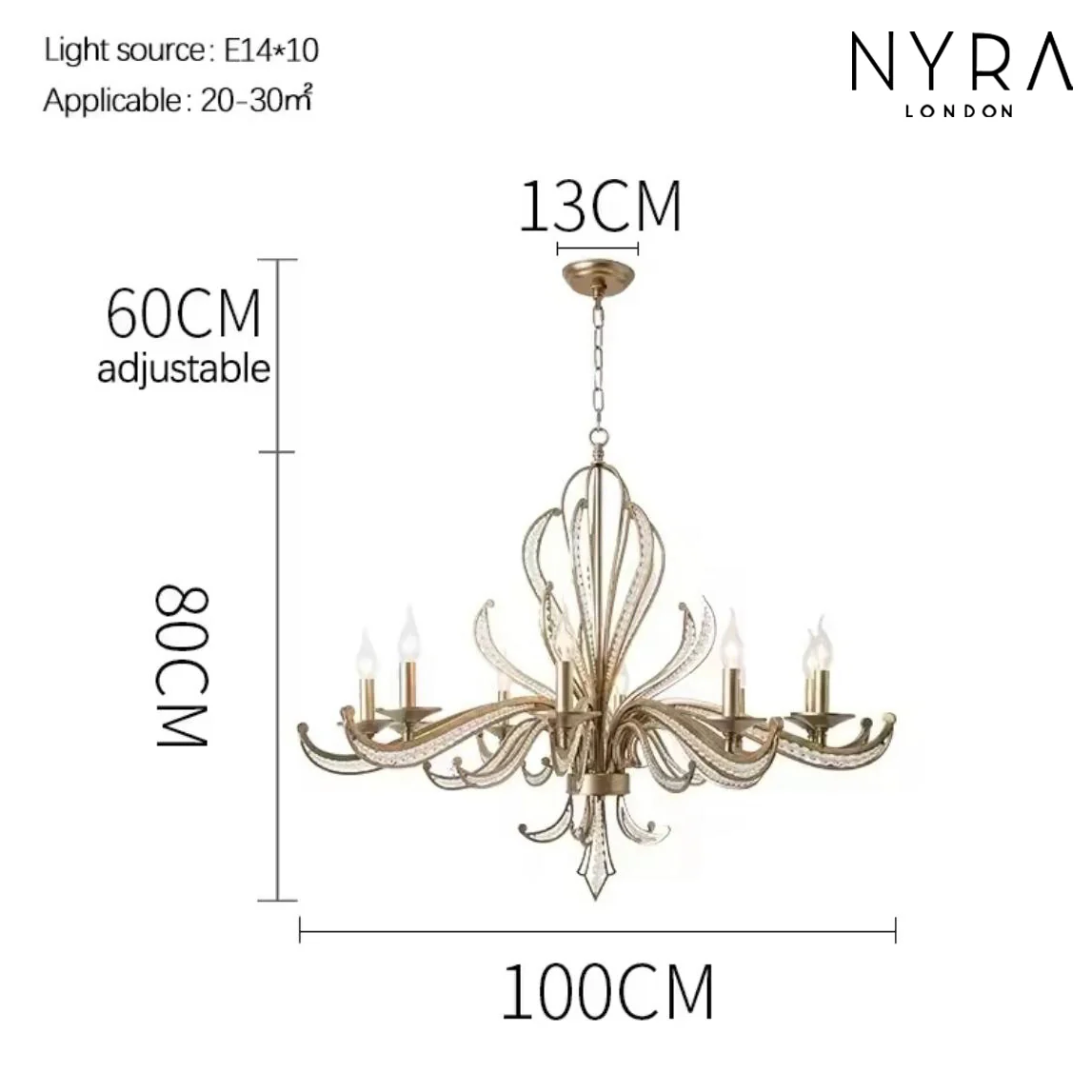 Opulent Bloom Crystal Chandelier - Image 10