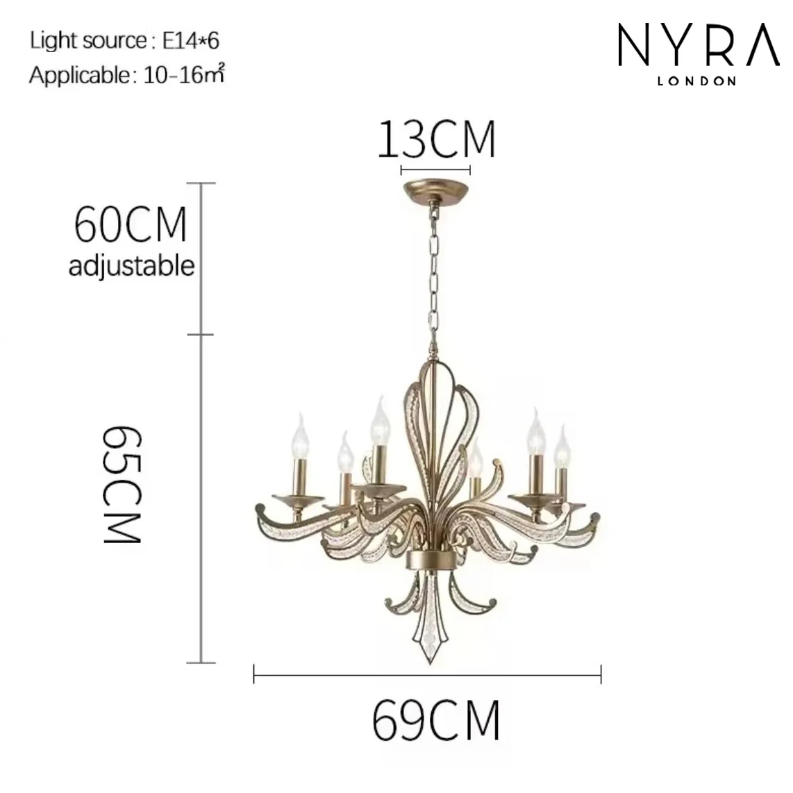 Opulent Bloom Crystal Chandelier - Image 8