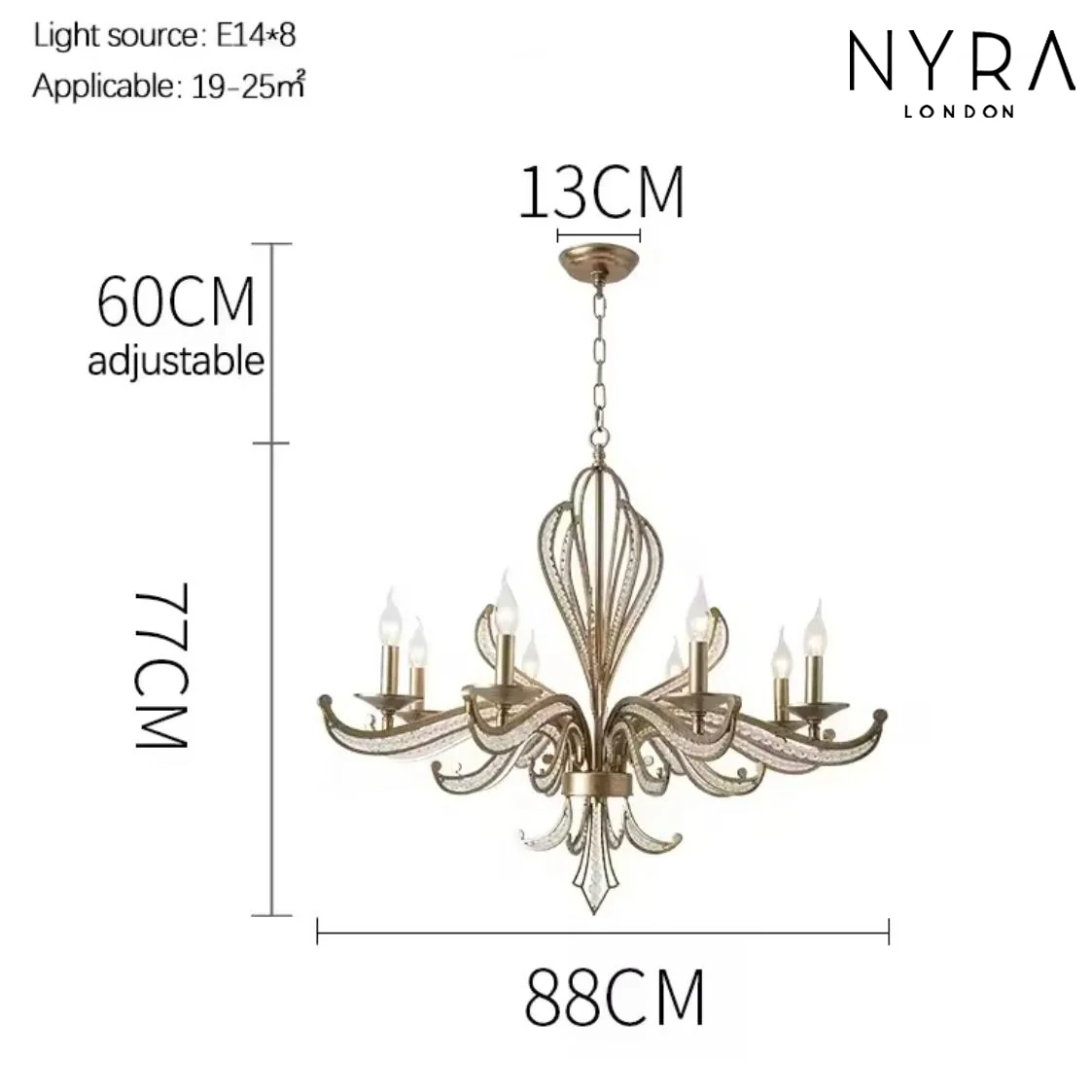 Opulent Bloom Crystal Chandelier - Image 9