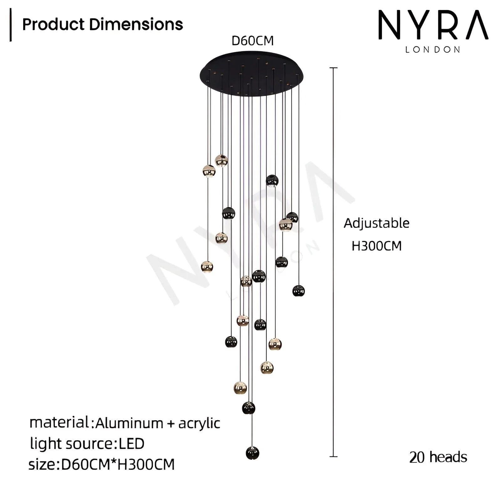 Glass Raindrop Chandelier - Image 14