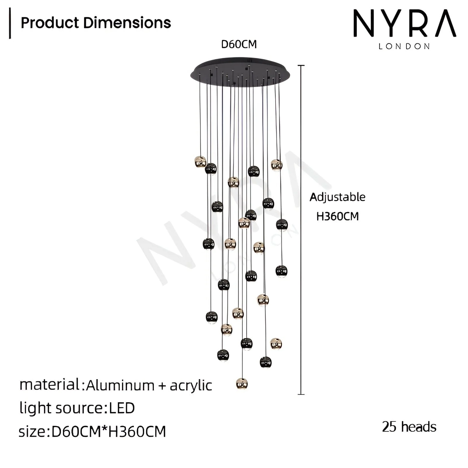Glass Raindrop Chandelier - Image 15