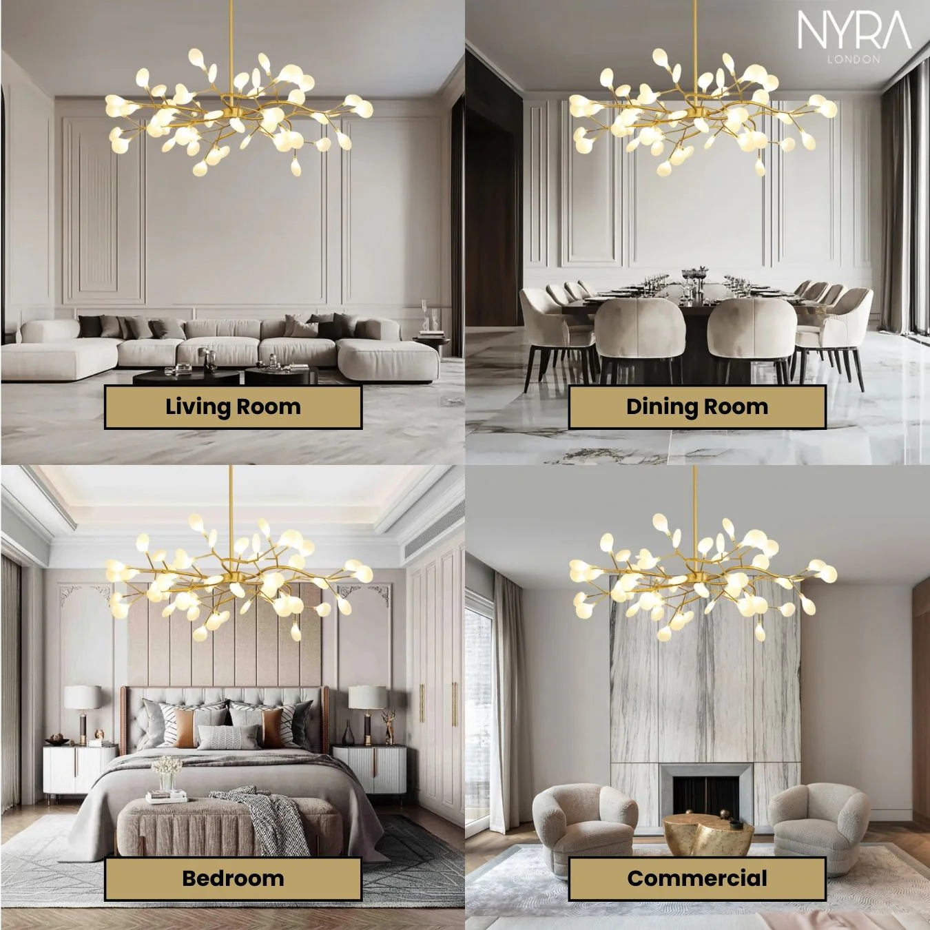 Golden Tree Chandelier - Image 5