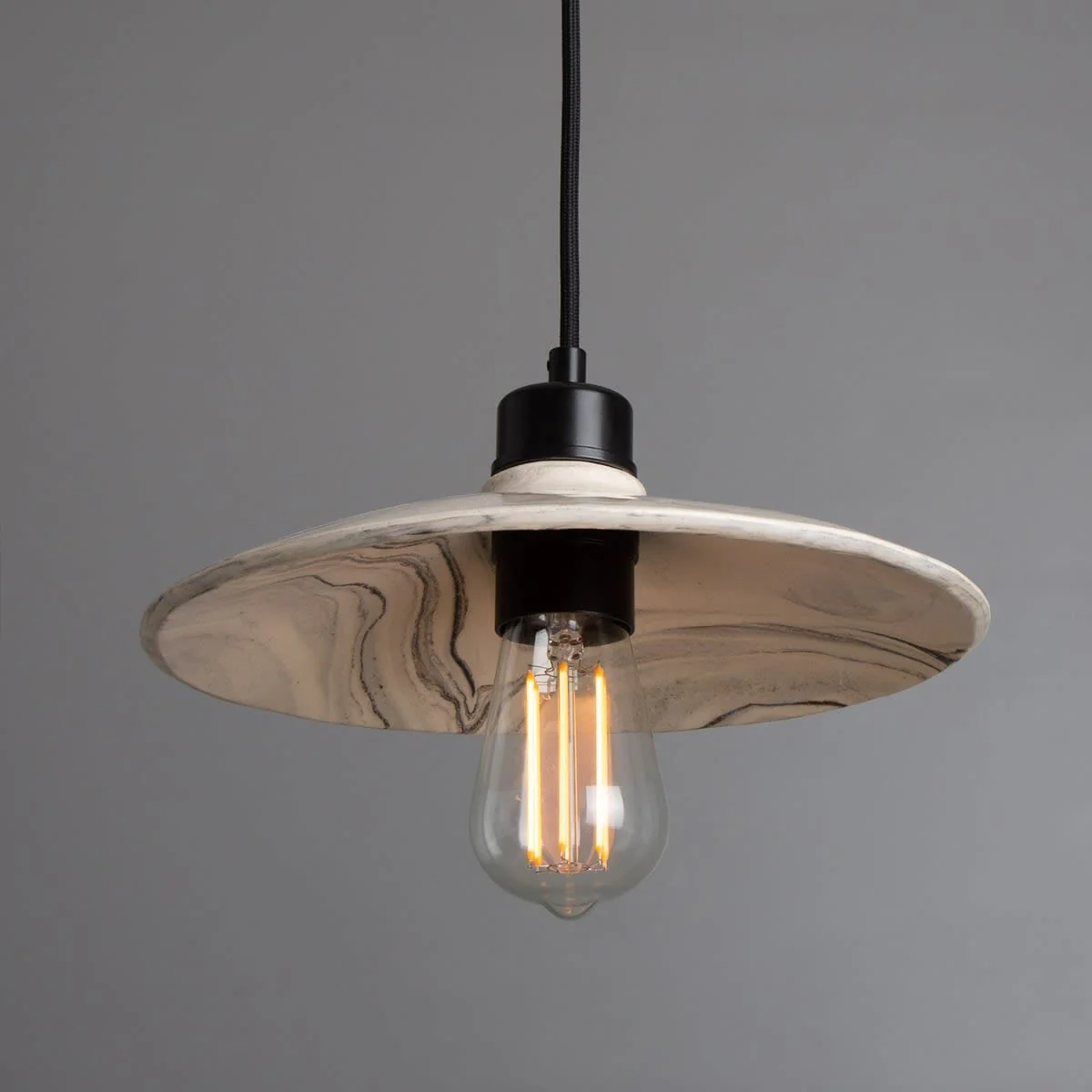 Pyrus Marbled Ceramic Pendant Light 28cm - Image 5