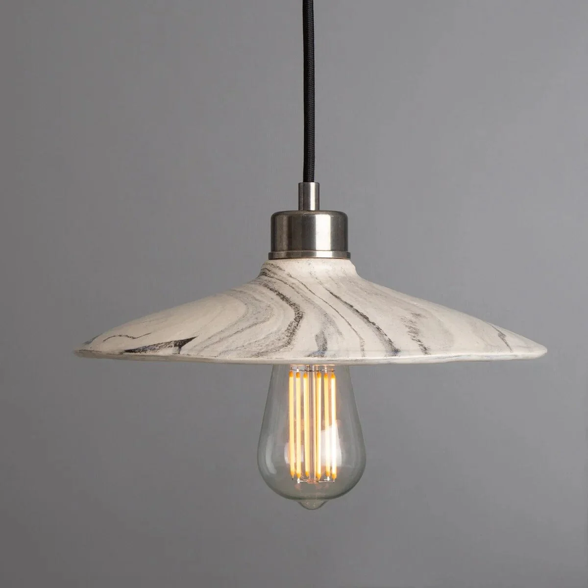 Pyrus Marbled Ceramic Pendant Light 28cm - Image 7