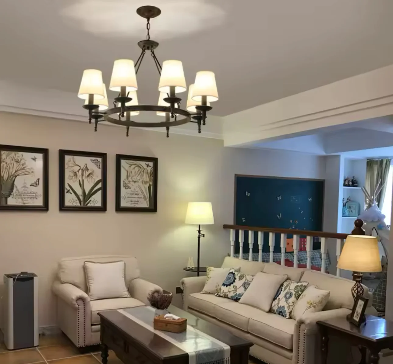 Freya Linen Chandelier - Image 4