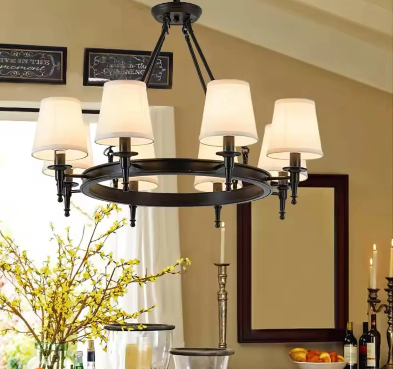 Freya Linen Chandelier - Image 6