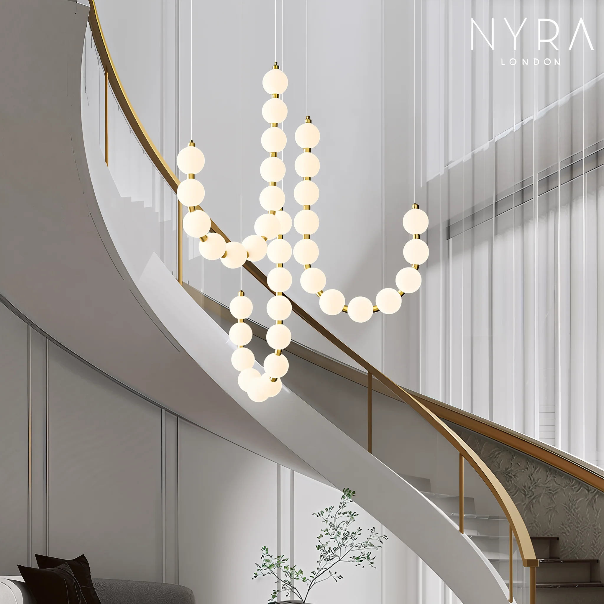 Vera Pearl Spiral Chandelier - Image 15