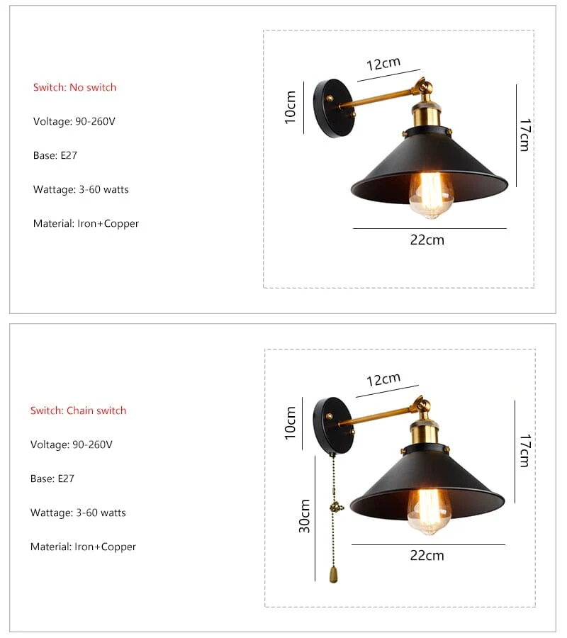 Hunter Industrial Wall Lamp - Image 9